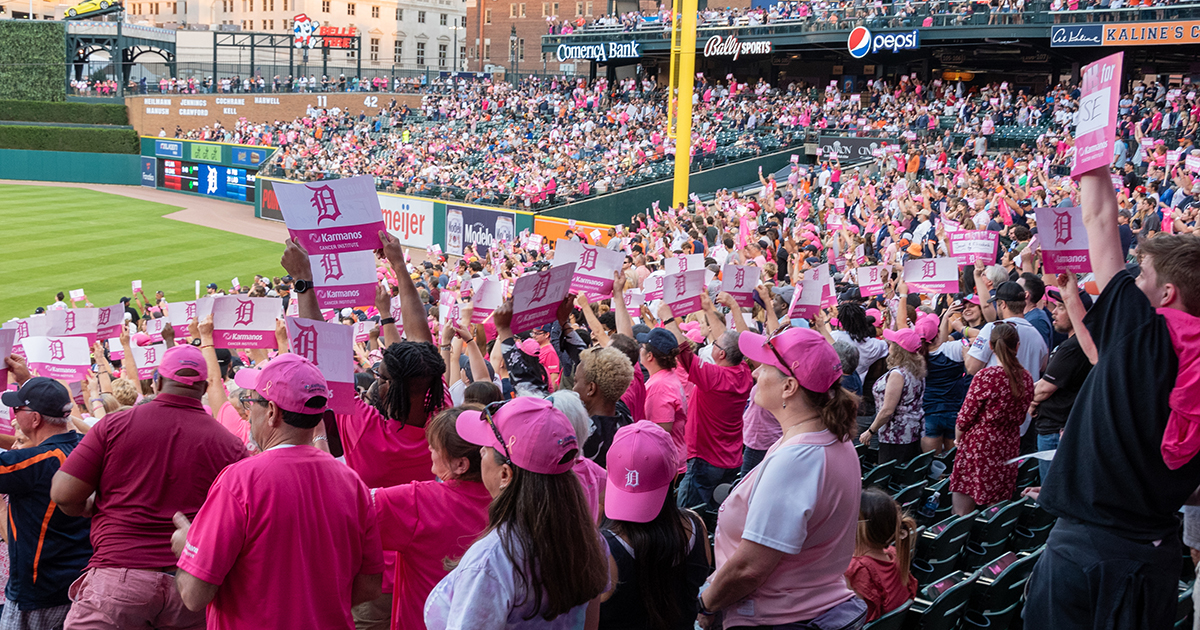 Annual Pink Out the Park event at Comerica Park honored breast cancer